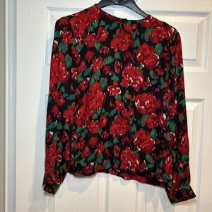 VTG‎ Pendleton Country Sophisticates Red Floral Top in Sz: 6 P Floral Print